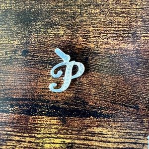 Letter P pendant, silver 925